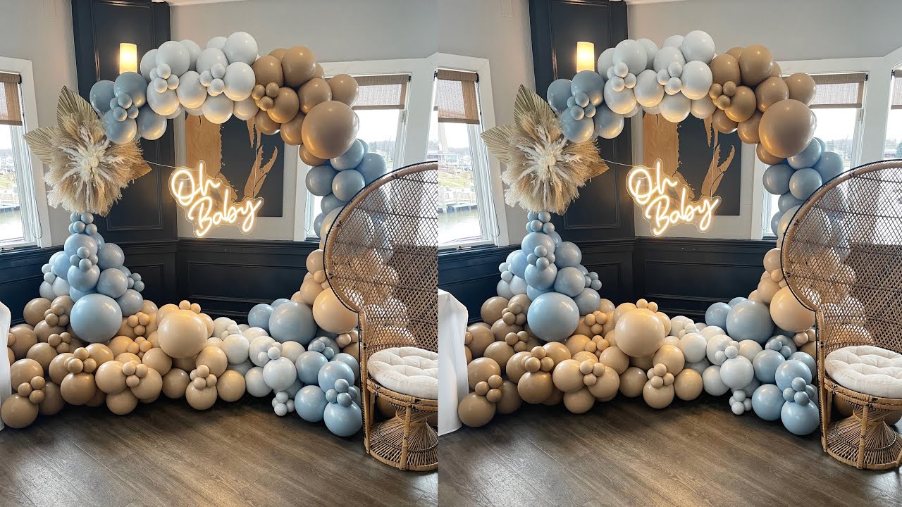 Мастер-класс по созданию гирлянды из воздушных шаров Oh Baby | 40 минут на подготовку | Как сдела...