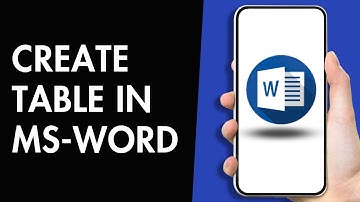 How to Create a Table in MS Word on android