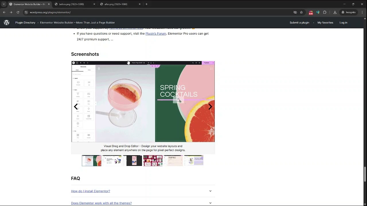 WordPress Screenshot Lightbox