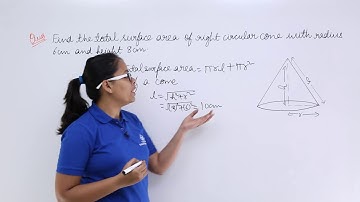 Class10th – RD Sharma - Problem-2 on Surface area and Volume of a Cone | Tutorials Point