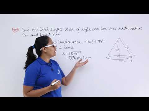 Class10th – RD Sharma - Problem-2 on Surface area and Volume of a Cone | Tutorials Point