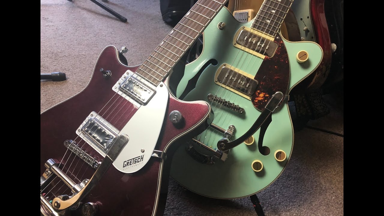 Gretcsh Shootout  GT Electromatic Vs. Streamliner GT P Clean to  Rock tones. #gretsch