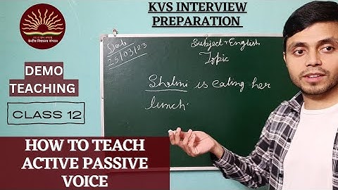 HOW TO INTRODUCE VOICE IN THE KVS DEMO TEACHING | KVS DEMO TEACHING FOR ENGLISH GRAMMAR TOPICS