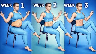 Chair workout belly fat and side fat exercise at home 🏡