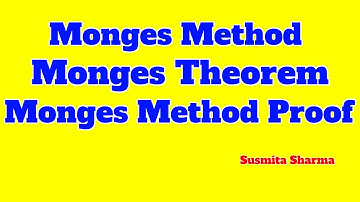Monges Method/ Monges Theorem/Monges Method Proof