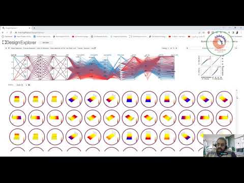 DesignExplorer واجهة تتيح لك تصور مجموعات التكرارات وتصفيتها   مجموعات من حلول التصميم