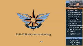 2026 WSFS Business Meeting Day 3 (2nd main meeting)