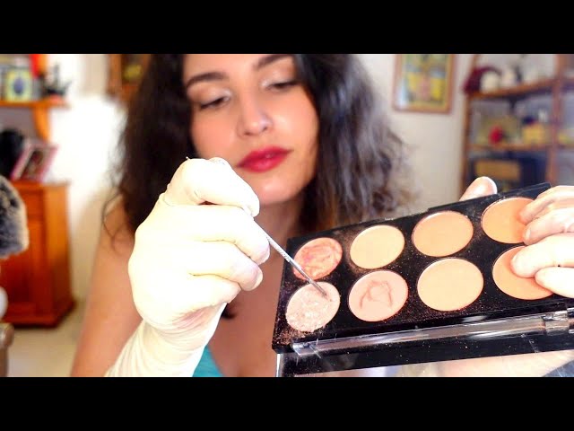 ASMR BAD SISTER destroys makeup Roleplay (scratching sound, medical gloves)