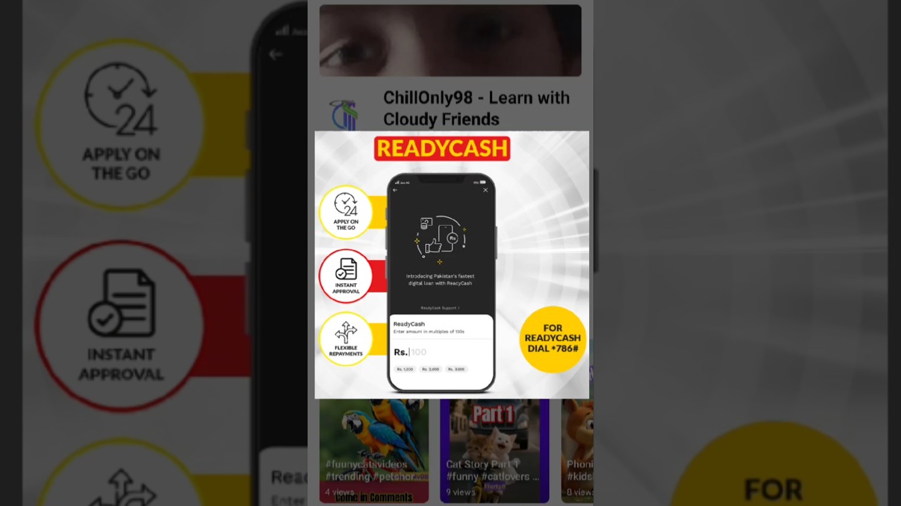 JazzCash Loan / ReadyCash / By Dialing *786# only on Jazz Sim 