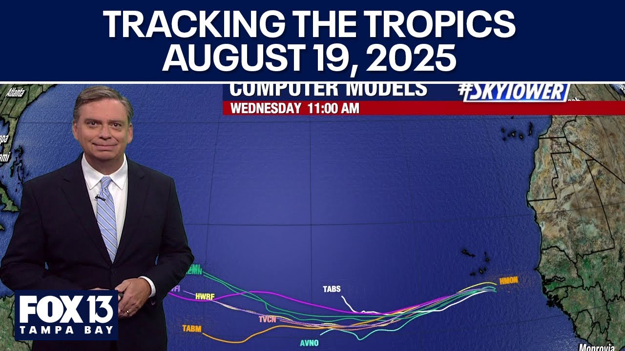 Tracking Hurricane Erin, two waves in Atlantic