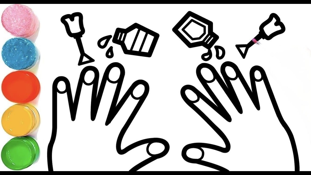 How To Draw a Beautiful Hand Drawing | Nail Polish Drawing Easy | Cute Hand with Nail Polish Drawing