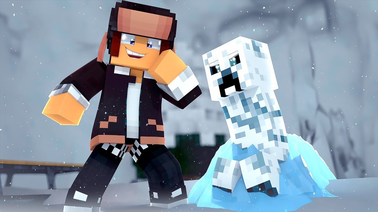 Minecraft : CREEPER DE GELO !! - 24 DESAFIOS DE NATAL minecraft mapa de esconde esconde