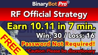 Famous Binary Bot | RF Official Strategy | Free Download (2021) #BinaryBotPro Wealth