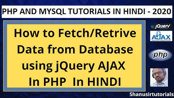 Fetch/Select Data using jQuery AJAX in PHP in Hindi