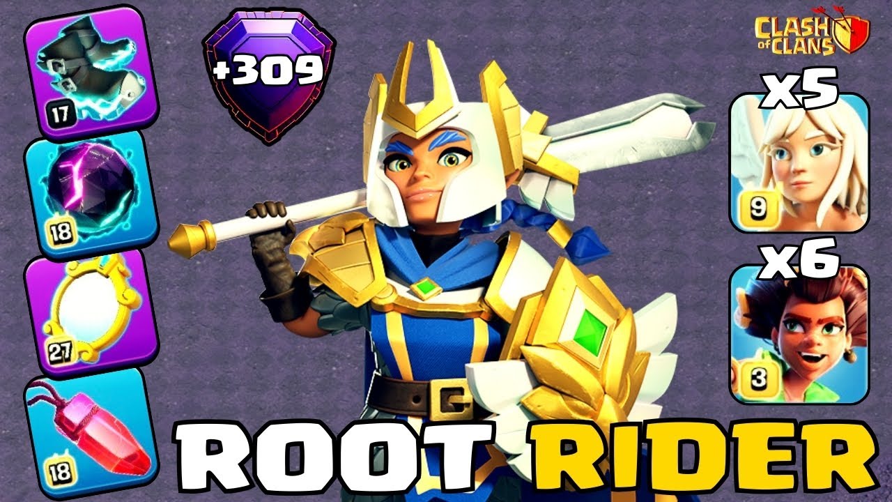+309 🏆 ELECTRO BOOTS Charge + ROOT RIDER Spam Attack❗️TH17 Attack Strategy | Clash of Clans