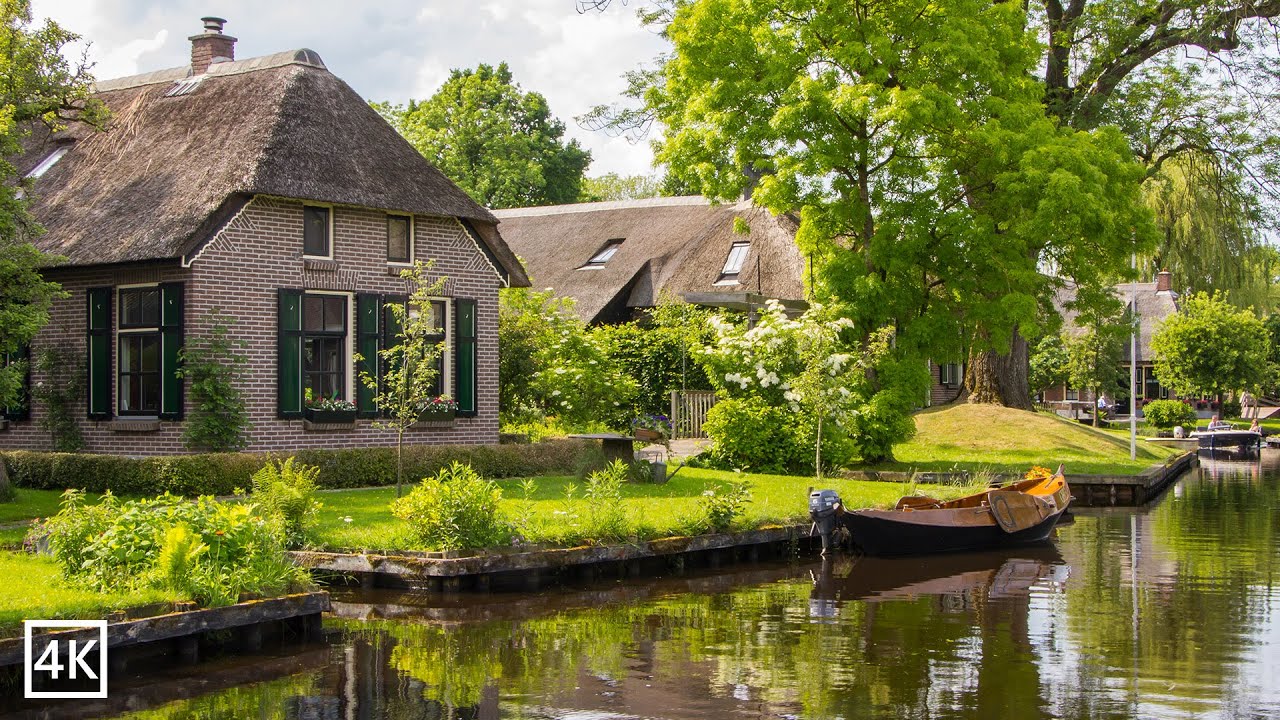 Dwarsgracht Giethoorn  🇳🇱 | The Hidden Gem You Never Heard of ! | Dutch Countryside 4K HDR 60p