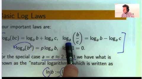 Basic logarithm examples: Dr Chris Tisdell Live Stream