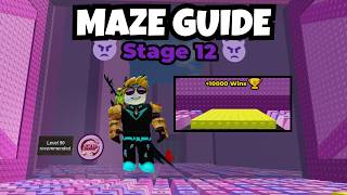 The Complete MAZE GUIDE (LEVEL 12) In +1 Speed Keyboard Escape | Roblox