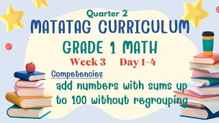 MATATAG CURRICULUM Mathematics 1 WEEK 3 Quarter 2 Addition Without Regrouping