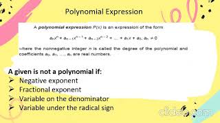 Grade 10 Math Quarter 2:Polynomial Functions (Basic Terms)