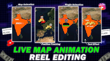 Live Map Animation Reel Editing Tutorial for My Client | Step by Step Viral Reels Editing