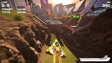 WipEout 2048. Time trial, Metro Park, Event 3. Elite pass.