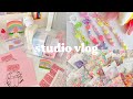studio vlog 003: packing orders, unboxing beads + noissue stamp 🧁