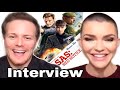 RUBY ROSE has BAD LUCK with trains & SAM HEUGHAN on playing a psychopath. SAS: RED NOTICE Interview!