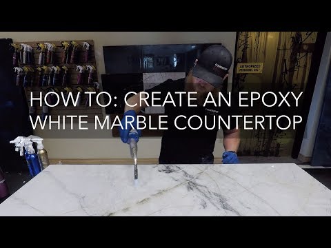 Countertop Epoxy How To White Marble Epoxy Countertop Youtube