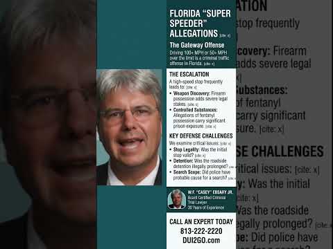 Florida Super Speeder? From 100 MPH to Felony Charges ⚖️ #tampalawyer #news #superspeeder