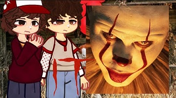 Stranger Things S2 React to Pennywise / IT || Welcome to Derry || Gacha React