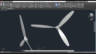 AutoCAD 3D, wing fan, how to drawing wing fan