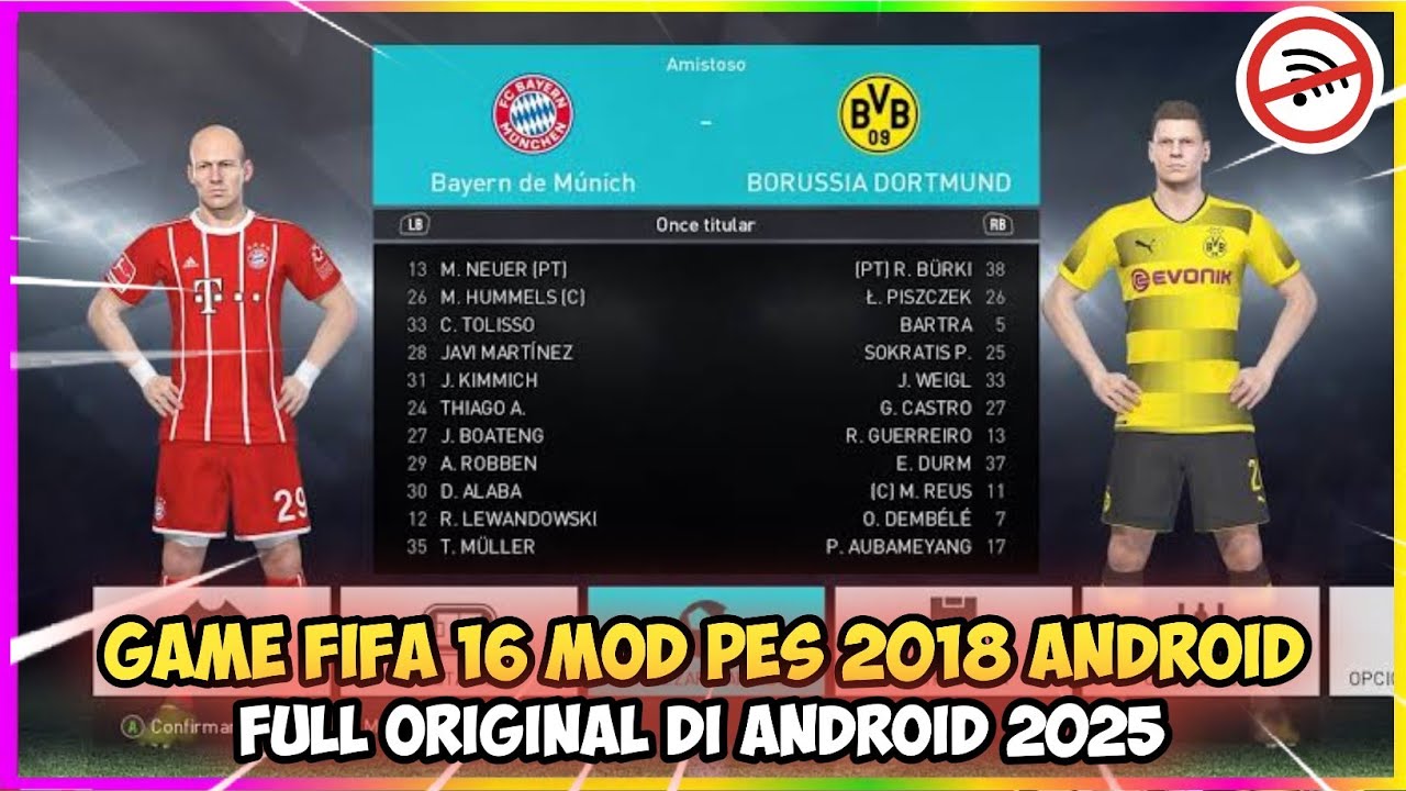 Game FIFA 16 MOD PES 2018 Android Offline Career Mode,