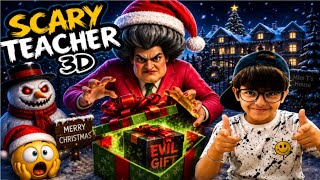 Opened Miss T's EVIL Christmas Gift! 🎁😱 Scary Teacher 3D Christmas Special: The Evil Gift! 🥶