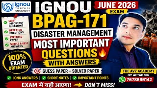 IGNOU BPAG-171 June 2026 Most Important Questions with Answers | BPAG 171 Real Paper Solution 2026