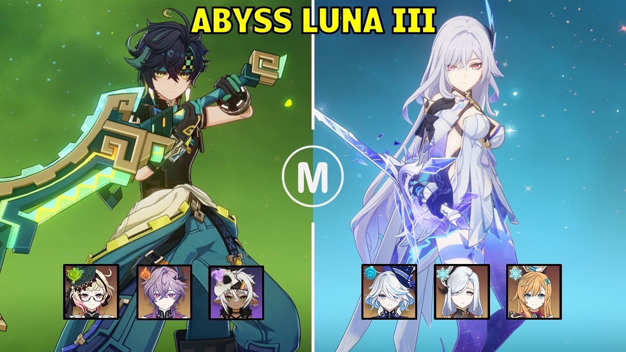 C0 Kinich Burn & C2 Skirk Freeze - Spiral Abyss Luna III Genshin Impact