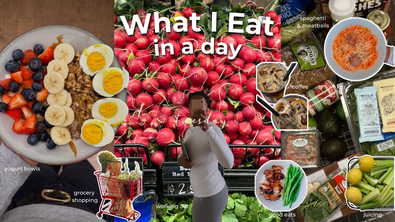 WHAT I EAT IN A DAY 🫐 I simple & healthy, high fiber, high protein meals I my first YouTube Video!