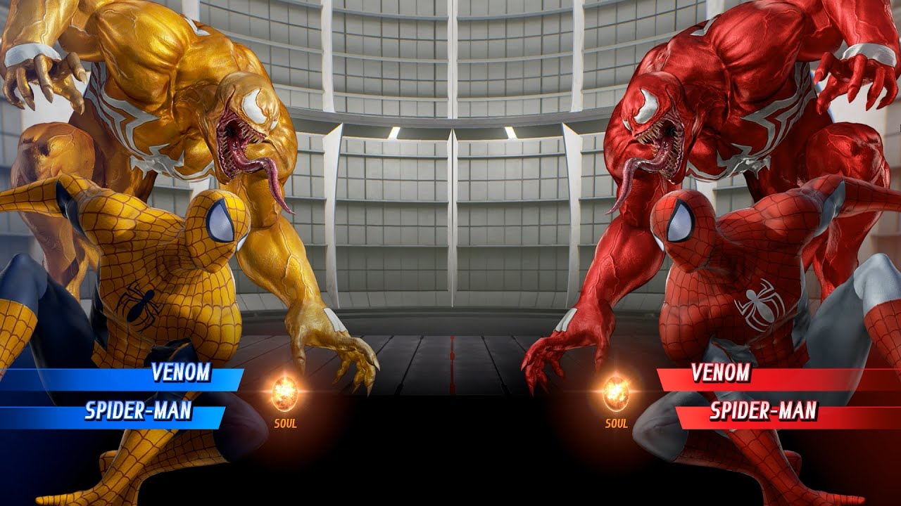 Желтый Веном и Желтый Человек-паук против Красного Венома и Красного Человека-паука — Marvel vs C...