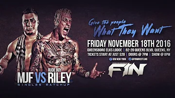 Rude Boy Riley prepares for the Future and MJF this Friday night