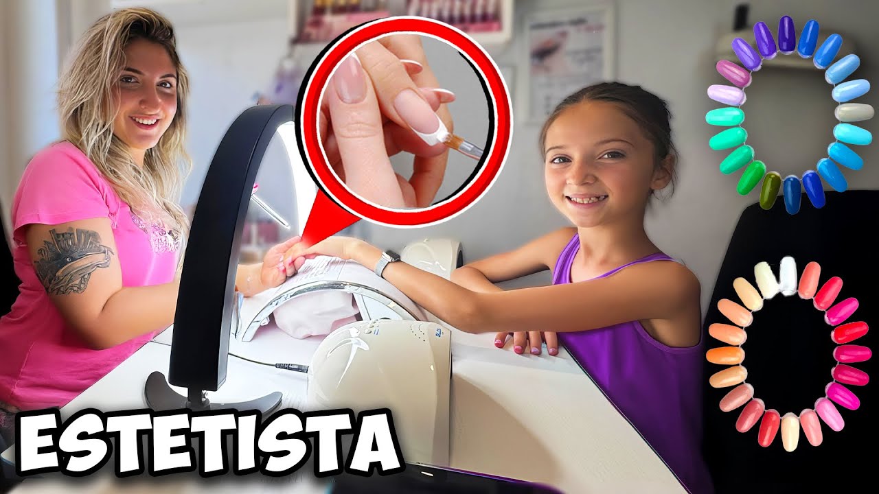 VLOGVI! FIGLIACHIARA SI FA LE UNGHIE CON IL GEL PER LA PRIMA VOLTA DALL'ESTETISTA!