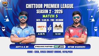 Aditya BR vs Nithin Warriors | Chittoor Premier League S2 | M5 | GVSCS Ground, Vayalpadu | 13.05.26 screenshot 1