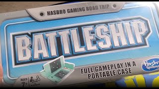 Hasbro Gaming Battleship Road Trip Travel Edition Opening & Gameplay - Portable BattleShip Game screenshot 2