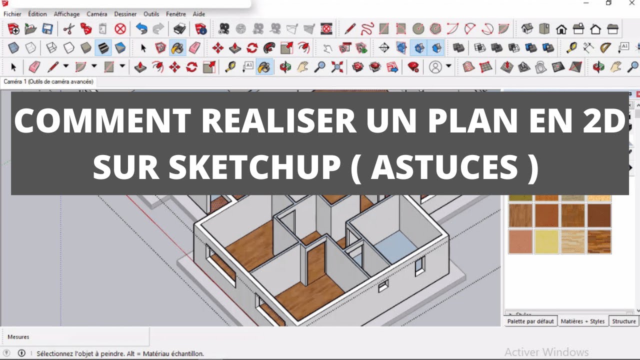 Comment Dessiner Un Plan En 2D Sur SketchUp 2021 ( ASTUCES) - YouTube