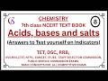 Acid Base Indicators – Test Yourself Answers Explained | Chemistry for TET, DSC, RRB, PSC