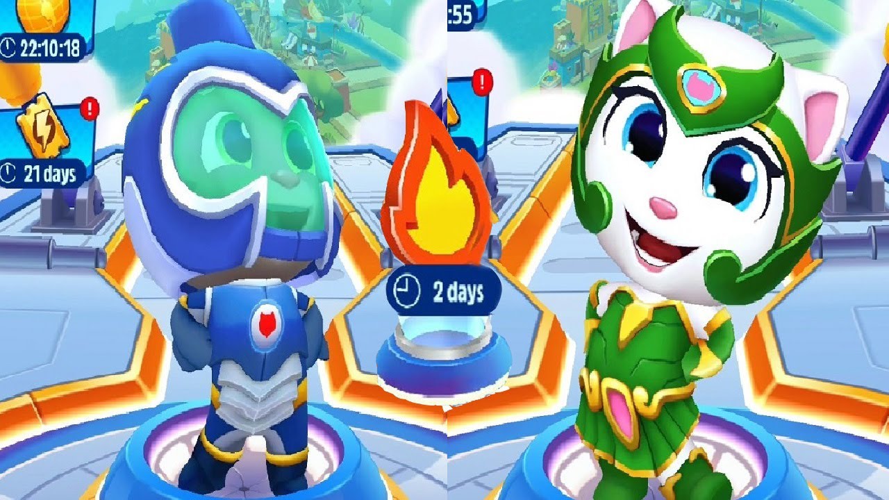 TALKING TOM HERO DASH NEW UPDATE New Deep Sea Tom VS Superhero ANGELA Android Gameplay