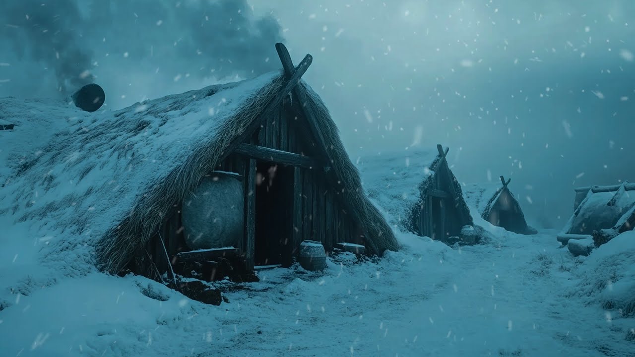 Blustery Wind Sounds for Sleep | Mighty Blowing Snow | Icy Winter Storm & Chilly Snowstorm Ambience