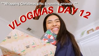 vlogmas day 12: wrapping Christmas gifts 🎁 + run errands with me