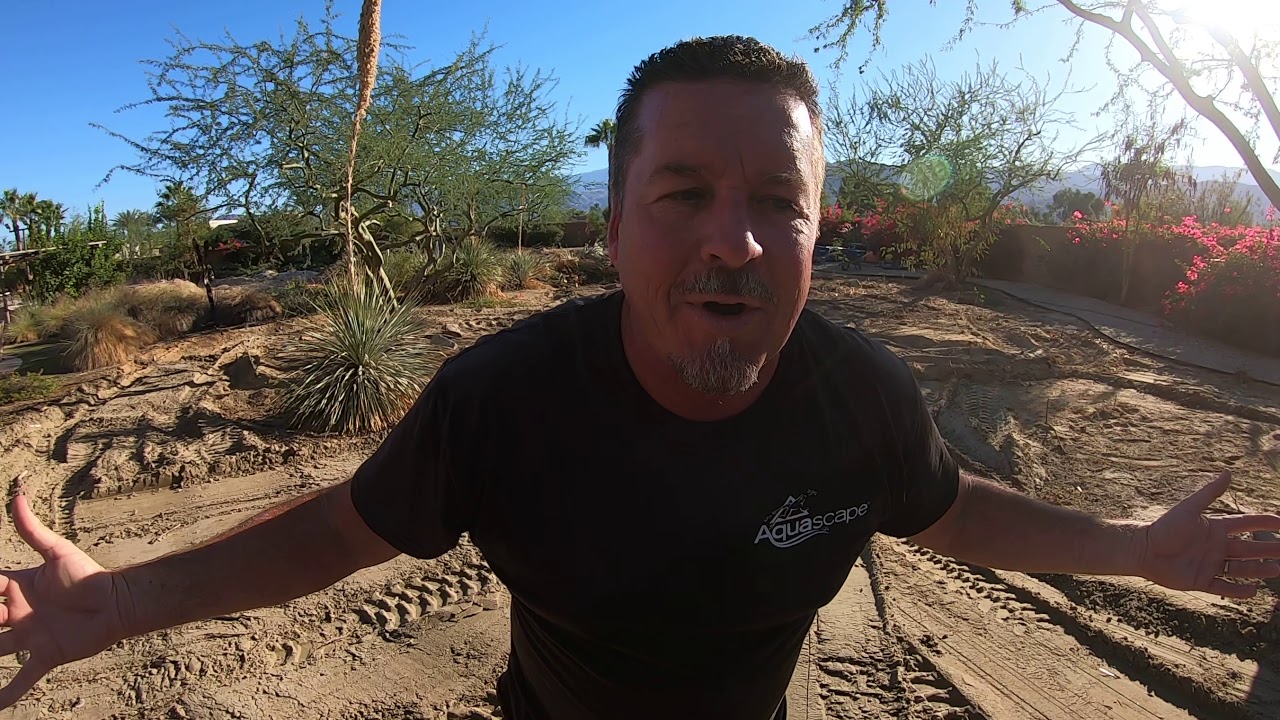 Avenger Pond | Video one, day six.  100' x 60' massive pond in Palm desert, Ca.