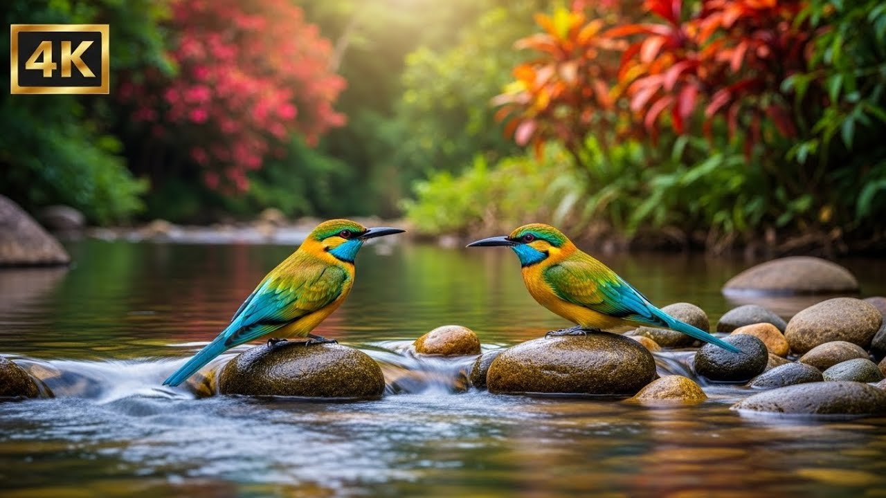 Relaxing Piano Nature Music with Birds and River Sounds for Sleep ...