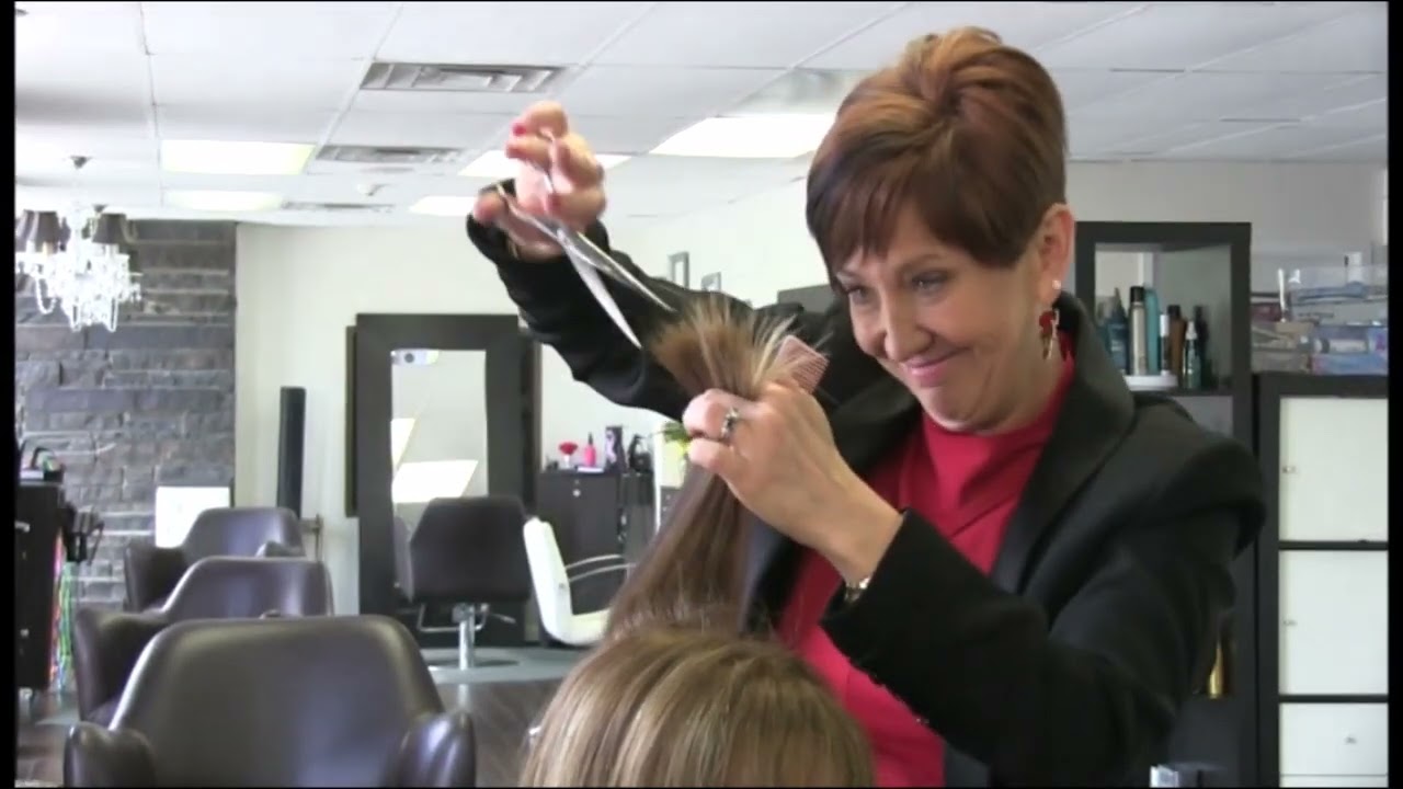 Rock N Roll Haircut Demonstration with Long Layered Texture taught by  Robin Demarchi